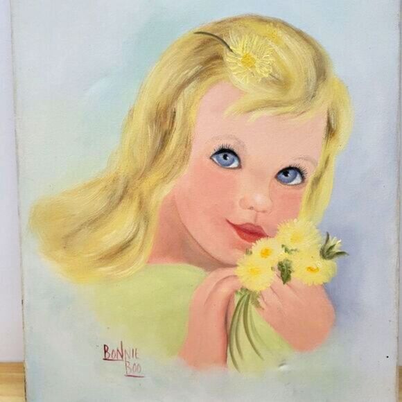 Bonnie Boo Handpainted Vintage Canvas Art Piece - Picture 4 of 11